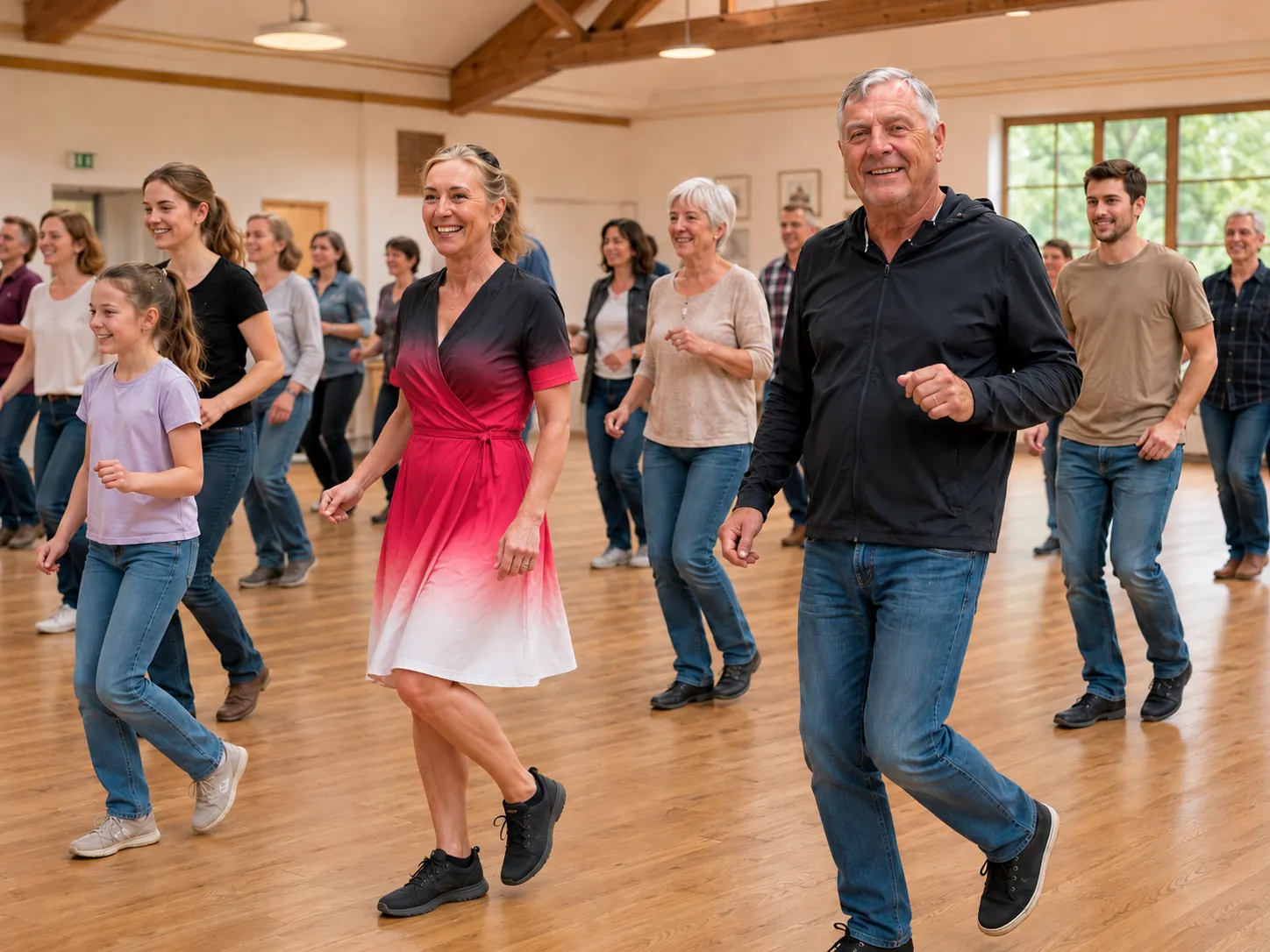 Teilnehmerinnen beim American Line Dance Kurs in Graz