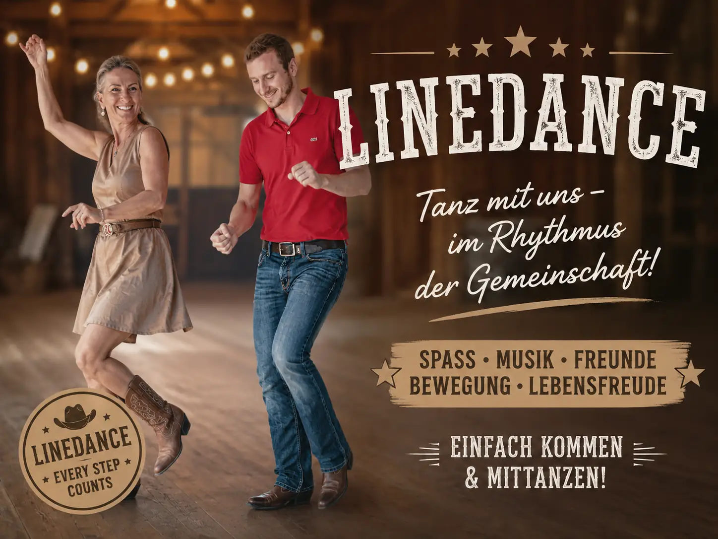 Line Dance Fortsetzungskurs in Graz mit Astrid